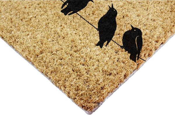 Wycieraczka z włókna kokosowego 60x90 cm Birds On a Wire – Artsy Doormats