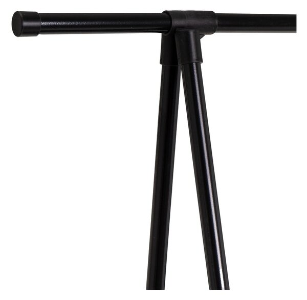 Czarny metalowy stojak na ubrania na kółkach 84x43x156 cm – Casa Selección