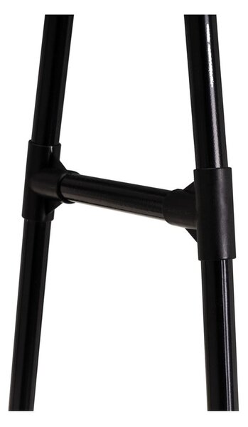 Czarny metalowy stojak na ubrania na kółkach 84x43x156 cm – Casa Selección