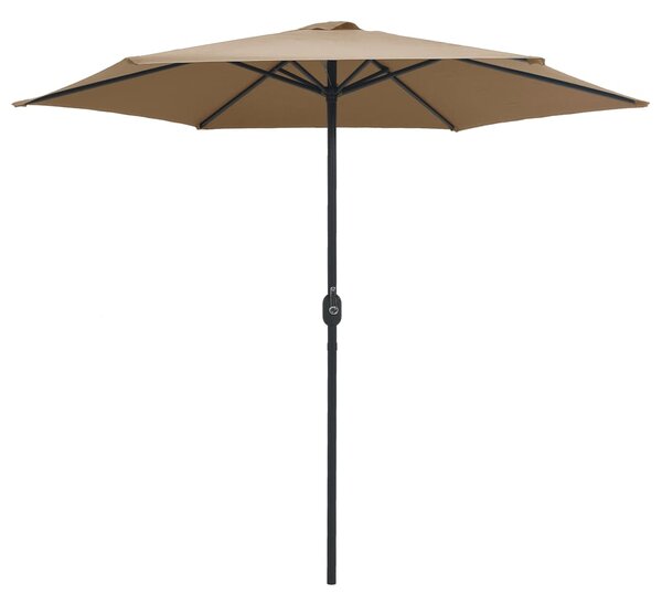 Parasol ogrodowy na aluminiowym słupku, 270x246 cm, taupe