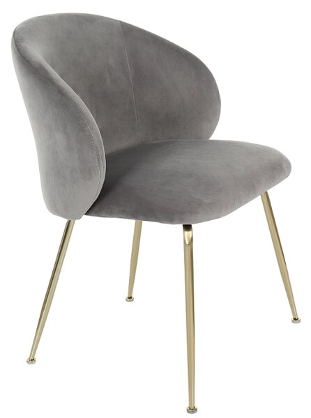 Jadalniane krzesło Ganta - eleganckie i wygodne krzesło na złotych i czarnych nogach