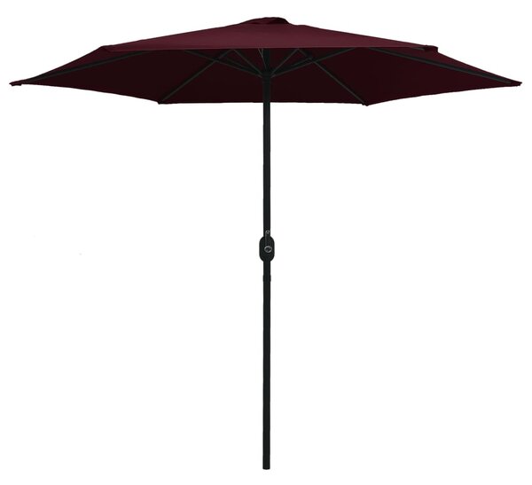 Parasol ogrodowy na aluminiowym słupku, 270x246 cm, bordowy