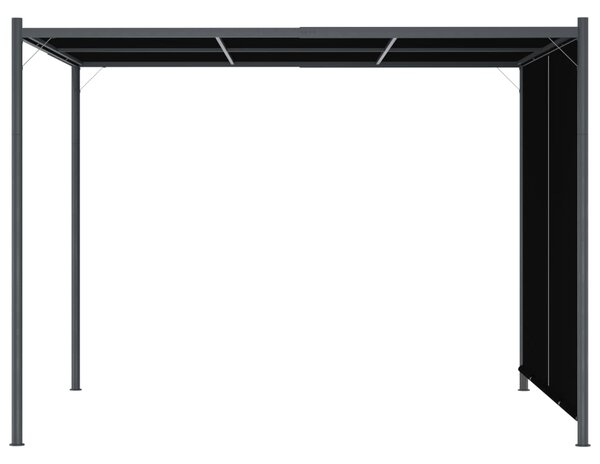 Pergola ogrodowa z chowanym dachem, 3x3 cm, antracytowa