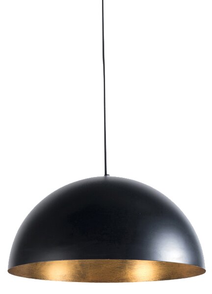Inteligentna przemysłowa lampa wisząca czarna ze złotem 50 cm z Wifi G125 - Magna Eco Oswietlenie wewnetrzne