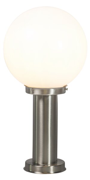 Nowoczesna lampa ogrodowa słupkowa ze stali nierdzewnej 50 cm - Sfera