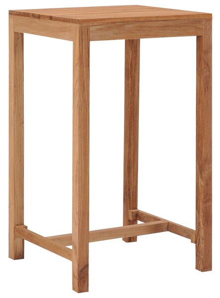 Stolik barowy do ogrodu, 60x60x105 cm, lite drewno tekowe