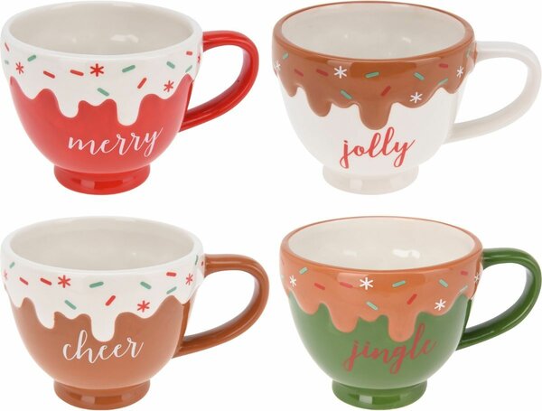 Zestaw 4 kubków ceramicznych Frosting 350 ml