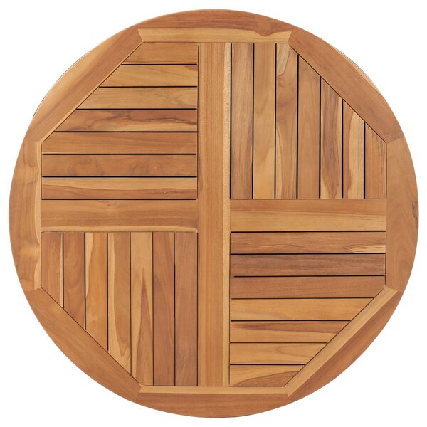 Blat stołu, lite drewno tekowe, okrągły, 2,5 cm, 90 cm