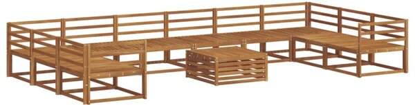 Zestaw sof na zewnątrz 11 szt. naturalny lite drewno akacji