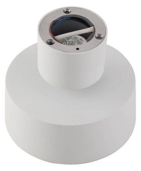 Reflektor LED Lindby Nivoria, Ø 14 cm, biały, obrotowy Nivoria, biały / opal, salon / jadalnia, aluminium, nowoczesny