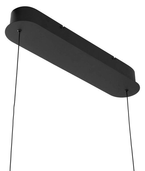 Lucande lampa wisząca LED Philine, długość 121 cm żelazo czarne