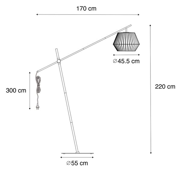 Zewnetrzna Designerska lampa podłogowa zewnętrzna czarna IP44 z białym kloszem - Robbert Oswietlenie zewnetrzne