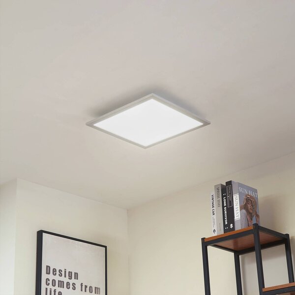 Lampa sufitowa LED Lyndra Arcchio, możliwość ściemniania, aluminiowy / szary / cynkowy, salon / jadalnia, aluminium, nowoczesny