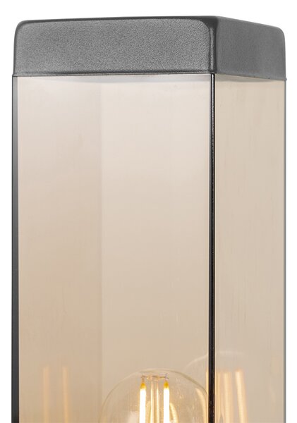 Inteligentna lampa zewnętrzna słupek ciemnoszara z przydymionym szkłem 80 cm z WiFi P45 - Malios