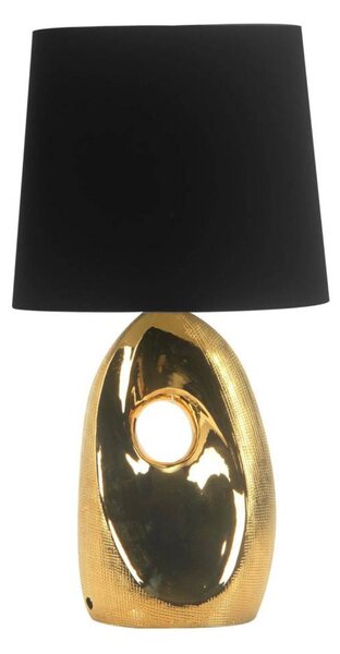 Lampa stołowa gabinetowa Hierro, lampka nocna, glamour, złota