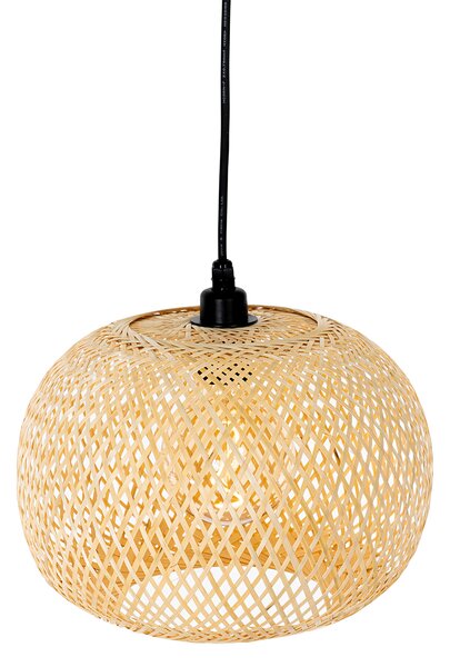 Orientalna lampa wisząca zewnętrzna bambusowa 3-światłowa IP44 - Rafael