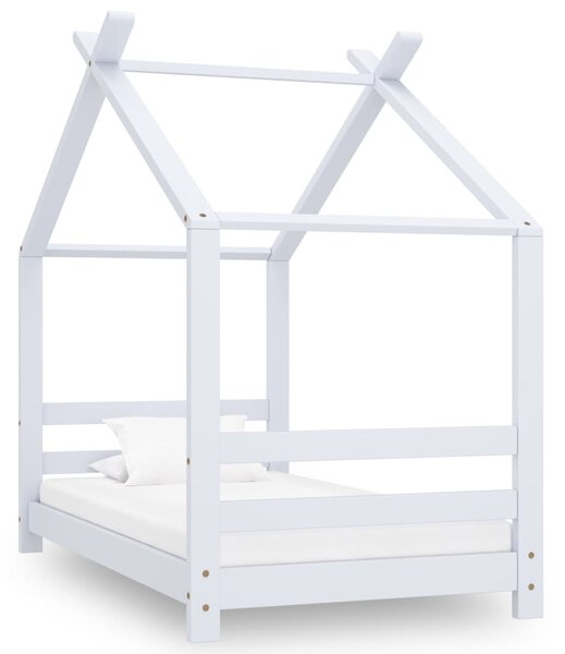 Rama łóżka dziecięcego, biała, lite drewno sosnowe, 70x140 cm
