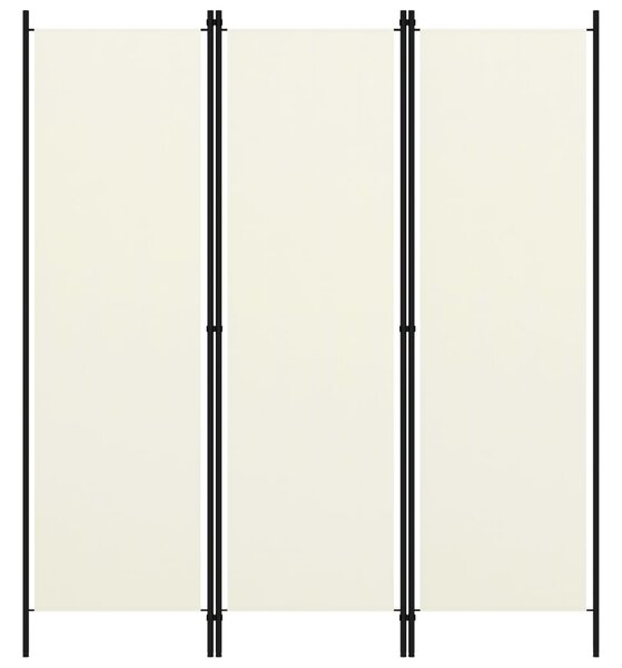 Parawan 3-panelowy, kremowy, 150 x 180 cm
