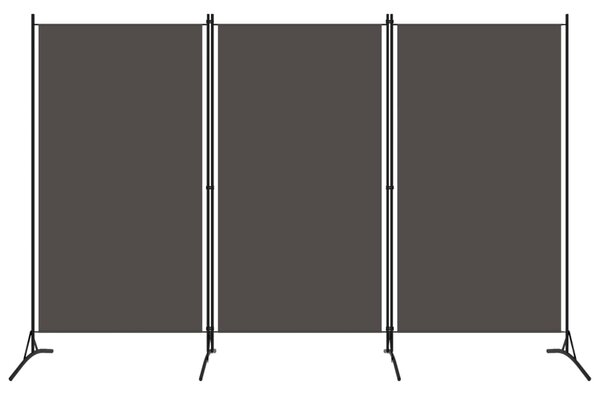 Parawan 3-panelowy, antracytowy, 260 x 180 cm