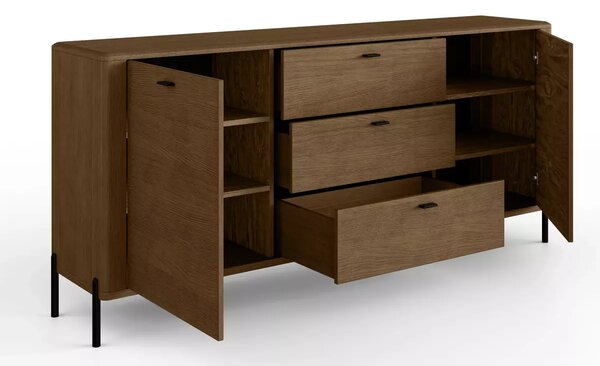 Szeroka komoda w kolorze dymionego dębu Madera 11