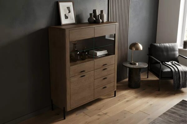 Elegancka drewniana witryna Madera 80