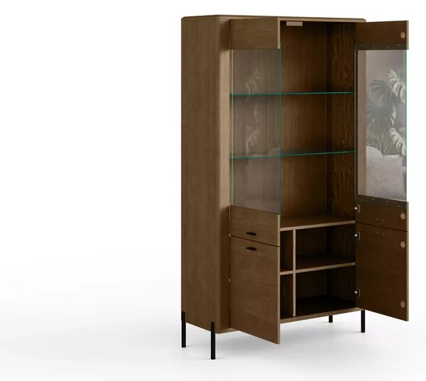 Wysoka witryna w odcieniu dębu dymionego Madera 70