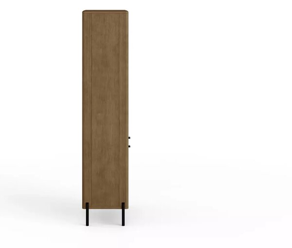 Wąska witryna drewniana na metalowych nogach Madera 75