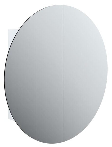 Szafka łazienkowa z lustrem i LED, biała, 54x54x17,5 cm