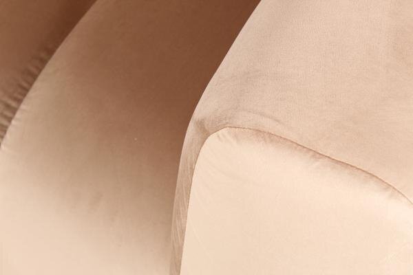 Sofa dwuosobowa welurowa beżowa nowoczesna do salonu na recepcję SOMA 2