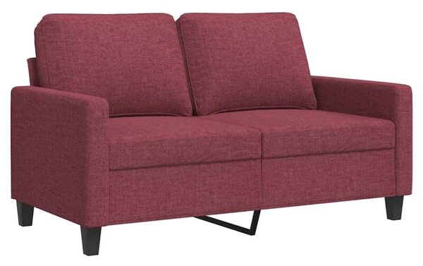 Sofa 2-osobowa, winna czerwieÅ, 120 cm, tapicerowana tkaninÄ