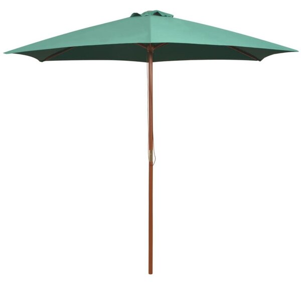Parasol ogrodowy, 270x270 cm, drewno, zielony