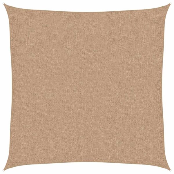 Żagiel przeciwsłoneczny, 160 g/m², kolor taupe, 6x6 m, hdpe