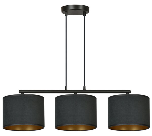 HILDE 3 BL BLACK lampa wisząca abażury regulowana nowoczesna