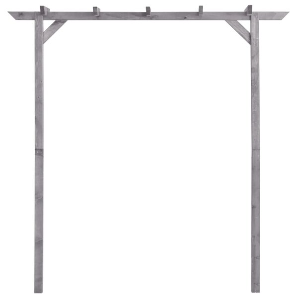 Pergola ogrodowa, szara, 200x40x205 cm, impregnowana sosna