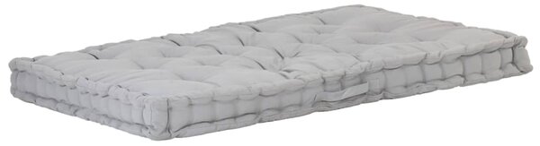 Poduszka na podłogę lub paletę, bawełna, 120x80x10 cm, szara