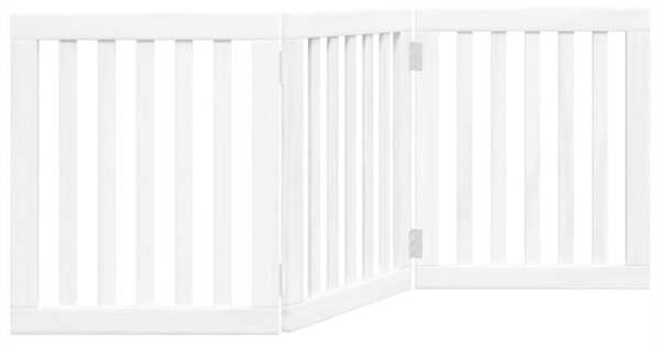 Składana bramka zabezpieczająca dla psa, 3 panele, biała, 150cm