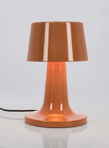 Pomarańczowa metalowa lampa stołowa LED z metalowym kloszem (wysokość 51 cm) Turner – Bizzotto