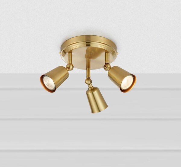 Lampa sufitowa z elastyczną konstrukcją w kolorze mosiądzu TIny – Markslöjd