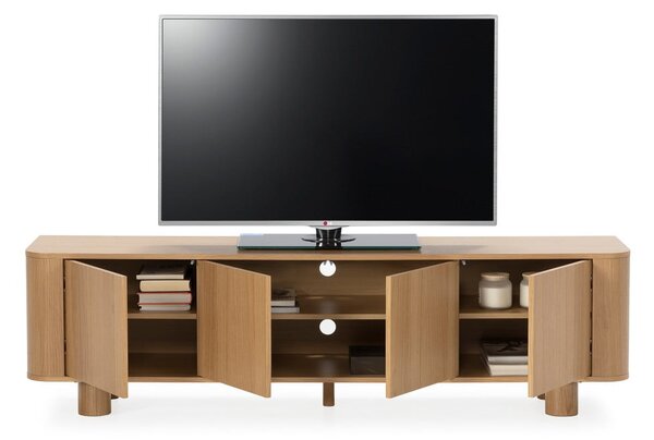Szafka pod TV w dekorze dębu w naturalnym kolorze 180x50,5x40 cm Padoc – MOME