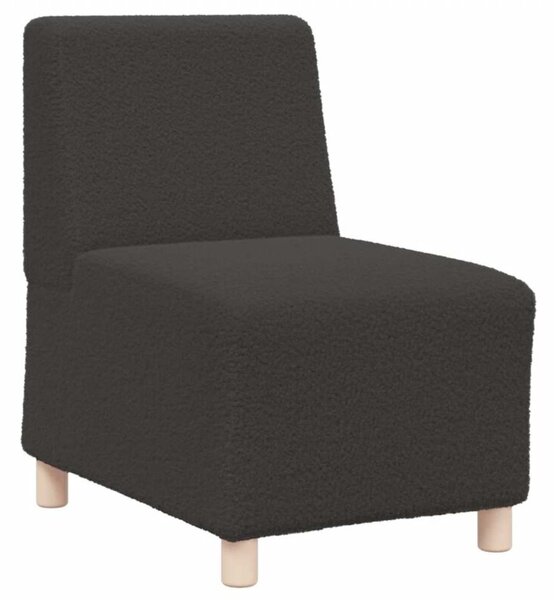 ModuÅowa sofa bez podÅokietnikÃ³w ciemnoszara 55 cm krÄcona tkanina przypominajÄ ca weÅnÄ