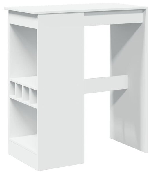 Stolik barowy z przegródkami, biały, 90x47,5x103,5 cm