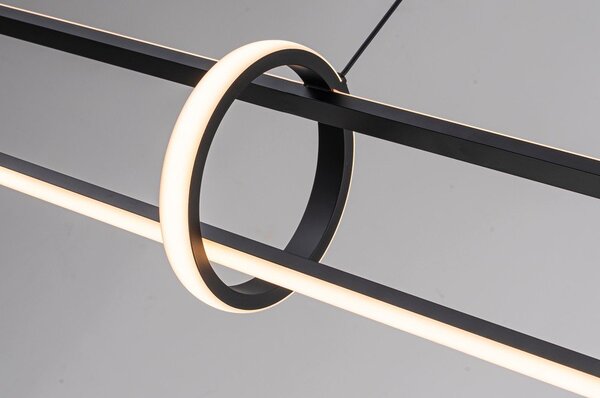 Czarna metalowa lampa wisząca LED Alken – Bizzotto