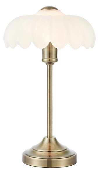 Kremowa/w kolorze mosiądzu lampa stołowa (wysokość 43 cm) Kurage – Markslöjd