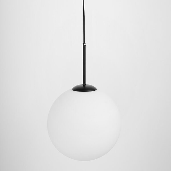 LAMPA WISZĄCA NOWOCZESNA CZARNA BIAŁA KULA FREDICA 30