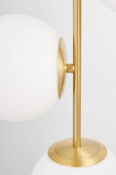 LAMPA WISZĄCA NOWOCZESNA MOSIĘŻNA BIAŁE KULE STELVIO 3