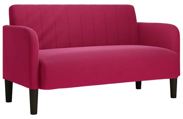 Sofa dwuosobowa wino czerwone 109 cm aksamit