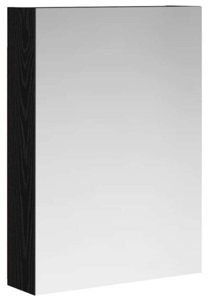 Szafka z lustrem do łazienki czarny dąb 50 x 14,5 x 70 cm