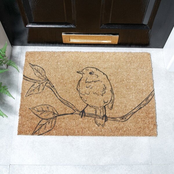 Wycieraczka z włókna kokosowego 40x60 cm Pencil Robin – Artsy Doormats