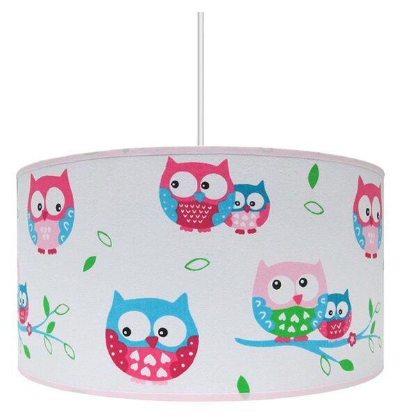 LAMPDAR Żyrandol dziecięcy OWLS 1xE27/60W/230V biały SA0671