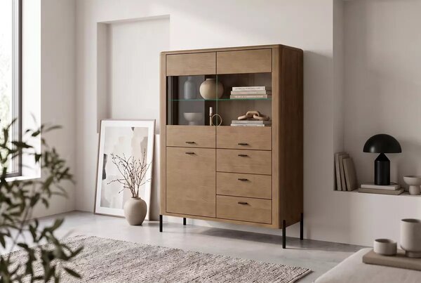 Elegancka drewniana witryna Madera 80